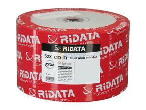 RiDATA 700 MB 52X CD-R Inkjet White Hub Printable 50 Packs Disc Model R80JS52-RD-IWN50 RiDATA 700 MB 52X CD-R Inkjet White Hub Printable 50 Packs Disc Model R80JS52-RD-IWN50