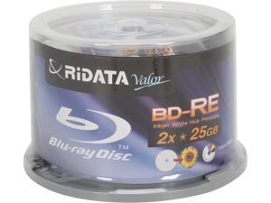 RiDATA Valor 25GB 2X BD-RE Inkjet white hub-printable 50 Packs Disc Model BDRE-252-RVIWNCB50 RiDATA Valor 25GB 2X BD-RE Inkjet white hub-printable 50 Packs Disc Model BDRE-252-RVIWNCB50