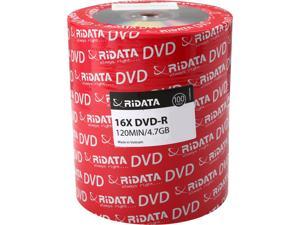 RiDATA 4.7 GB 16X DVD-R 100 Pack Shrink Wrap Model DRD-4716-RD100ECOW