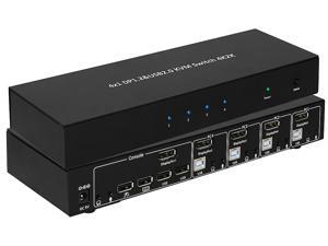 BYTECC KVM-DP401K 4x1 DP 1.2 & USB 2.0 KVM Switch 4K2K Support DP++ BYTECC KVM-DP401K 4x1 DP 1.2 & USB 2.0 KVM Switch 4K2K Support DP++