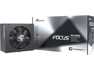 Seasonic FOCUS PX850 850W 80 Platinum FullModular Fan Control in Fanless Silent and Cooling Mode 10 Year Warranty Perfect Power Supply for Gaming and Various Application SSR850PX