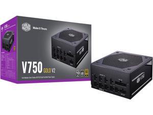 Cooler Master V750 Gold V2 Full Modular, 750W, 80+ Gold Efficiency, Semi-fanless Operation, 16AWG PCIe High-efficiency Cables, 10 Year Warranty