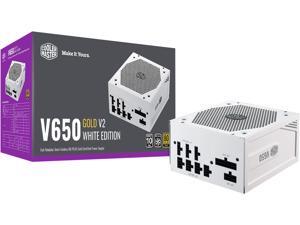 Cooler Master V650 Gold V2 White Edition Full Modular, 650W, 80+ Gold Efficiency, Semi-fanless Operation, 16AWG PCIe High-efficiency Cables, 10 Year Warranty Cooler Master V650 Gold V2 White Edition Full Modular, 650W, 80+ Gold Efficiency, Semi-fanless Operation, 16AWG PCIe High-efficiency Cables, 10 Year Warranty