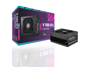 Cooler Master V1100 SFX Platinum Fully Modular, Fully ATX3.0, 1100W SFX, 80+ Platinum Efficiency, ATX Bracket Included, SFX Form Factor (MPZ-B001-SFAP-BUS)