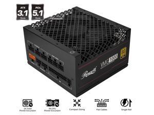 Rosewill VMG 1000W 80+ Gold, ATX 3.0 & 3.1 Compatible, Full Modular Low-Noise Power Supply, PCIe 5.1 12V-2x6 Connector, 100% Japanese Electrolytic Capacitor, 120mm FDB Silent Fan - VMG1000