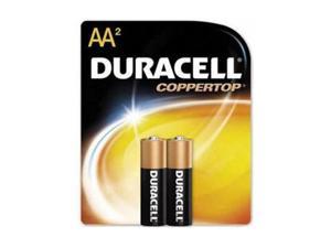 DURACELL Coppertop MN1500 1.5V AA Alkaline Battery, 2-pack