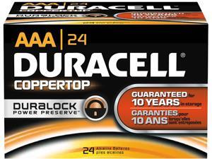 DURACELL CopperTop MN2400 1150mAh 1.5V AAA Alkaline Battery, 24 Count DURACELL CopperTop MN2400 1150mAh 1.5V AAA Alkaline Battery, 24 Count
