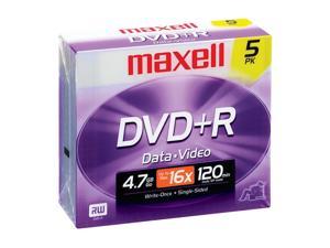 maxell 4.7GB 16X DVD+R 5 Packs Disc Model 639002