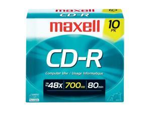 maxell 700MB 48X CD-R 10 Packs Media Model 648210