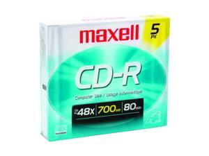 maxell 700MB 40X CD-R 5 Packs CD-R Media Model 623205/648205 maxell 700MB 40X CD-R 5 Packs CD-R Media Model 623205/648205