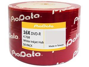 PIODATA 4.7GB 16X DVD-R Inkjet Printable 50 Packs CD / DVD R / RW Media Model 832-210SA