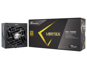 Seasonic VERTEX GX-1000, 1000W 80+ Gold,  ATX 3.0 / PCIe 5.0 Compliant, Full Modular, Fan Control in Fanless, Silent, and Cooling Mode, 10 Years Warranty
