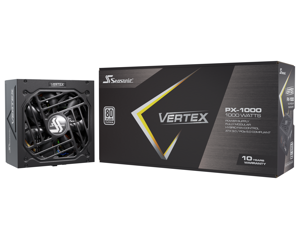 Seasonic VERTEX PX-1000, 1000W 80+ Platinum,  ATX 3.0 / PCIe 5.0 Compliant, Full Modular, Fan Control in Fanless, Silent, and Cooling Mode, 10 Years Warranty