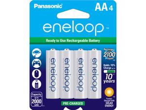 Panasonic Eneloop AA 2000mAh 2100 Cycle NiMH PreCharged Rechargeable Batteries 4 Pack