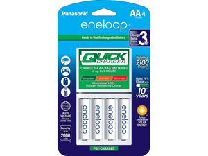 "Advanced" Individual Battery 3 Hour Quick Charger with 4 AA eneloop Rechargeable Batteries "Advanced" Individual Battery 3 Hour Quick Charger with 4 AA eneloop Rechargeable Batteries
