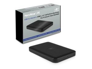 Vantec NexStar JX Series USB 3.2 Gen2x1 (10Gbps), USB C, 2.5" SATA Drive Enclosure For 9.5mm & 7mm SSD/HDD NST-258S3-BK
