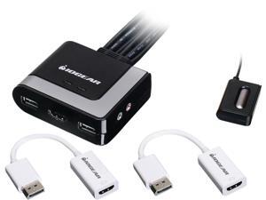 IOGEAR GCS62HDPKIT 2-Port HDMI and DisplayPort Cable KVM Kit with Audio IOGEAR GCS62HDPKIT 2-Port HDMI and DisplayPort Cable KVM Kit with Audio