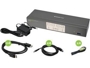 IOGEAR GCS1904 4-Port DisplayPort KVMP Switch with USB 3.0 Hub (TAA Compliant)
