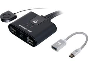 IOGEAR GUS404CA1KIT 4x4 USB Sharing Switch with USB-C Adapter
