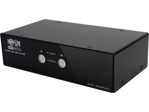 Tripp Lite 2-Port DisplayPort KVM Switch with Audio, Cables & USB 3.0 Hub (B004-DPUA2-K) Tripp Lite 2-Port DisplayPort KVM Switch with Audio, Cables & USB 3.0 Hub (B004-DPUA2-K)