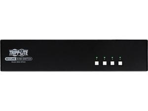 Tripp Lite Secure 4 Port KVM Switch, DisplayPort to DisplayPort, Dual Monitor, 4K, NIAP PP3.0 Certified, Audio, TAA-Compliant (B002-DP2A4)