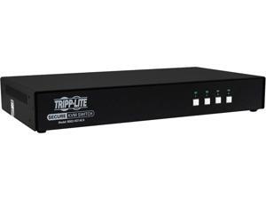 Tripp Lite 4 Port Secure KVM Switch, HDMI to DisplayPort, Single Monitor, 4K, NIAP PP3.0 Certified, Audio, Common Access Card, TAA-Compliant (B002-HD1AC4)