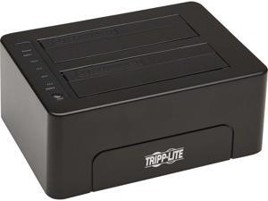 Tripp Lite U339-E02 2.5" & 3.5" Black SATA I/II/III USB 3.0 2-Bay Hard Drive Docking Station with Erase Function, HDD and SSD Tripp Lite U339-E02 2.5" & 3.5" Black SATA I/II/III USB 3.0 2-Bay Hard Drive Docking Station with Erase Function, HDD and SSD