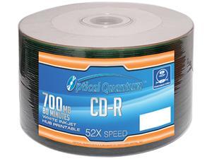 Optical Quantum 700MB 52X CD-R White Inkjet Hub Printable 50 Packs Disc Model OQCD52WIPH-50SP