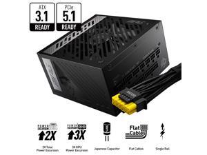 MSI - MPG A1000G PCIE5, 80+ GOLD Full Modular Gaming PSU, 12V-2x6 Cable, 5080 5090 ATX 3.1 & PCIE 5.1 Ready, 1000W Power Supply, 10 Year Warranty