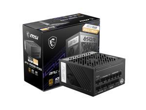 MSI - MPG A1000G PCIE5, 80+ GOLD Full Modular Gaming PSU, 12V-2x6 Cable, 5080 5090 ATX 3.1 & PCIE 5.1 Ready, 1000W Power Supply, 10 Year Warranty