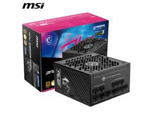 MSI - MPG A1250GS PCIE5, 80+ Gold Full Modular Gaming PSU, Dual 12V-2x6 Cables, 5090 5080 ATX 3.1 & PCIe 5.1 Ready. Embossed Jacket Cables. 1250W Power Supply, 10 Year Warranty