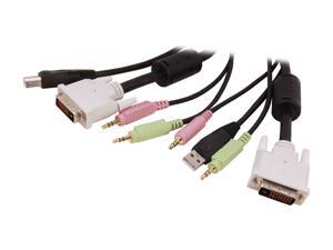 StarTech.com 10 ft. 4-in-1 USB Dual Link DVI-D KVM Switch Cable w/ Audio & Microphone DVID4N1USB10 StarTech.com 10 ft. 4-in-1 USB Dual Link DVI-D KVM Switch Cable w/ Audio & Microphone DVID4N1USB10