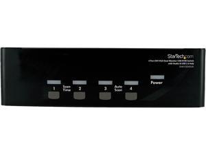 StarTech.com SV431DDVDUA 4-Port DVI and VGA, USB KVM Switch with Audio and USB 2.0 Hub