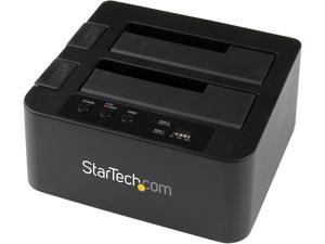 StarTech.com SDOCK2U33RE USB 3.0 / eSATA 2.5/3.5" SATA HDD/SSD Duplicator Dock – Standalone Hard Drive Cloner – SATA 6Gbps for fast-speed duplication