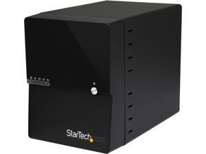 StarTech.com S3540BU33E 3.5" Black SATA III USB 3.0 / eSATA 4-Bay 3.5in SATA III Hard Drive Enclosure w/ built-in HDD Fan & UASP – SATA 6Gbps