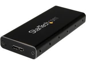 StarTech.com SM21BMU31C3 M.2 SSD Enclosure for M.2 SATA SSDs - USB 3.1 (10Gbps) with USB-C Cable - External Enclosure for USB-C Host - Aluminum
