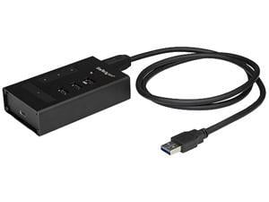 StarTech HB30A3A1CST 4 Port USB Hub - USB A to 1 x USB C and 3 x USB A - Mountable - Industrial - Powered USB Hub - USB Port Expander - USB 3.0 Hub