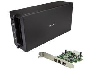 StarTech BNDTB1394B3 Thunderbolt 3 to Firewire Adapter - 1394 FireWire - External PCIe Enclosure / Chassis plus Card - with DisplayPort Monitor Port