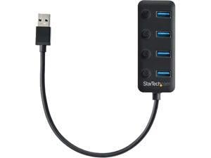 StarTech.com HB30A4AIB USB 3.0 Hub - 4x USB-A Ports with Individual On/Off Switches - Bus Powered - Portable - USB Splitter - USB Port Expander
