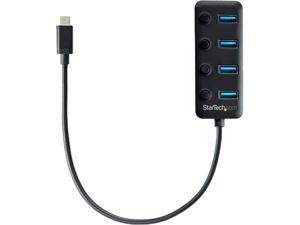 StarTech.com HB30C4AIB USB C Hub - 4x USB-A Ports with Individual On/Off Switches - Bus Powered - Portable - USB Type C Hub - USB C to USB Hub