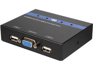 Nippon Labs KVM-4R-4FT 4 Port Metal Casing USB VGA KVM Switch with 4ft Built-In Cables and Remote Flip Button Nippon Labs KVM-4R-4FT 4 Port Metal Casing USB VGA KVM Switch with 4ft Built-In Cables and Remote Flip Button