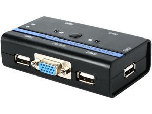 Nippon Labs KVM-2AM-2S KVM Switch Selector for 2 Computers with 3 Ports of USB Female and 2 3.5mm Jack(Headphone & Microphone), Black Nippon Labs KVM-2AM-2S KVM Switch Selector for 2 Computers with 3 Ports of USB Female and 2 3.5mm Jack(Headphone & Microphone), Black