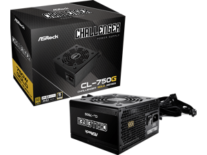 ASRock Challenger CL-750G 750W 80 PLUS GOLD Certified Non-Modular Power Supply, ATX3.1 & PCIe5.1 Ready with Dual Color 12V-2x6 Cable, 5 Years Warranty