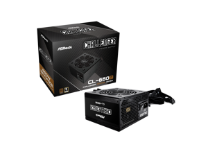ASRock Challenger CL-650B 650W 80 PLUS BRONZE Certified Non-Modular Power Supply, 5 Years Warranty