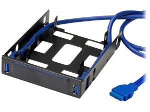 VANTEC HDA-302H USB 3.0 Front Panel for 3.5" Drive Bay with Dual 2.5" SSD/HDD Bracket VANTEC HDA-302H USB 3.0 Front Panel for 3.5" Drive Bay with Dual 2.5" SSD/HDD Bracket