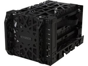 ICY DOCK 4 Bay 3.5" SATA Hard Drive Backplane Cooler Cage with 120mm Front LED Fan in 3 x 5.25" Bay - Black Vortex MB074SP-1B ICY DOCK 4 Bay 3.5" SATA Hard Drive Backplane Cooler Cage with 120mm Front LED Fan in 3 x 5.25" Bay - Black Vortex MB074SP-1B