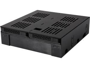 ICY DOCK 2 x 2.5" SATA/SAS HDD/SSD to 5.25" Hot Swap Mobile Rack Cage w/ 3.5" Drive/Device Bay- ExpressCage MB322SP-B