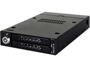 ICY DOCK Dual Bay RAID 2.5 SATA HDD SSD Hot Swap Mobile Rack Backplane Cage for 3.5 Drive Bay - ToughArmor MB992SKR-B ICY DOCK Dual Bay RAID 2.5 SATA HDD SSD Hot Swap Mobile Rack Backplane Cage for 3.5 Drive Bay - ToughArmor MB992SKR-B