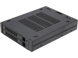 ICY DOCK ExpressCage MB742SP-B 2 x 2.5" SAS/SATA HDD/SSD Mobile Rack for External 3.5" Bay - Comparable to Tray-less Design