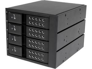 StarTech.com HSB4SATSASBA 4 Bay Aluminum Trayless Hot Swap Mobile Rack Backplane for 3.5in SAS II/SATA III - 6 Gbps HDD